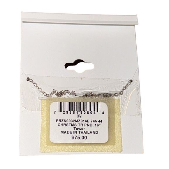 NWT Giani Bernini Sterling Silver CZChristmas Tree Pendant Necklace, 16" - Picture 3 of 3